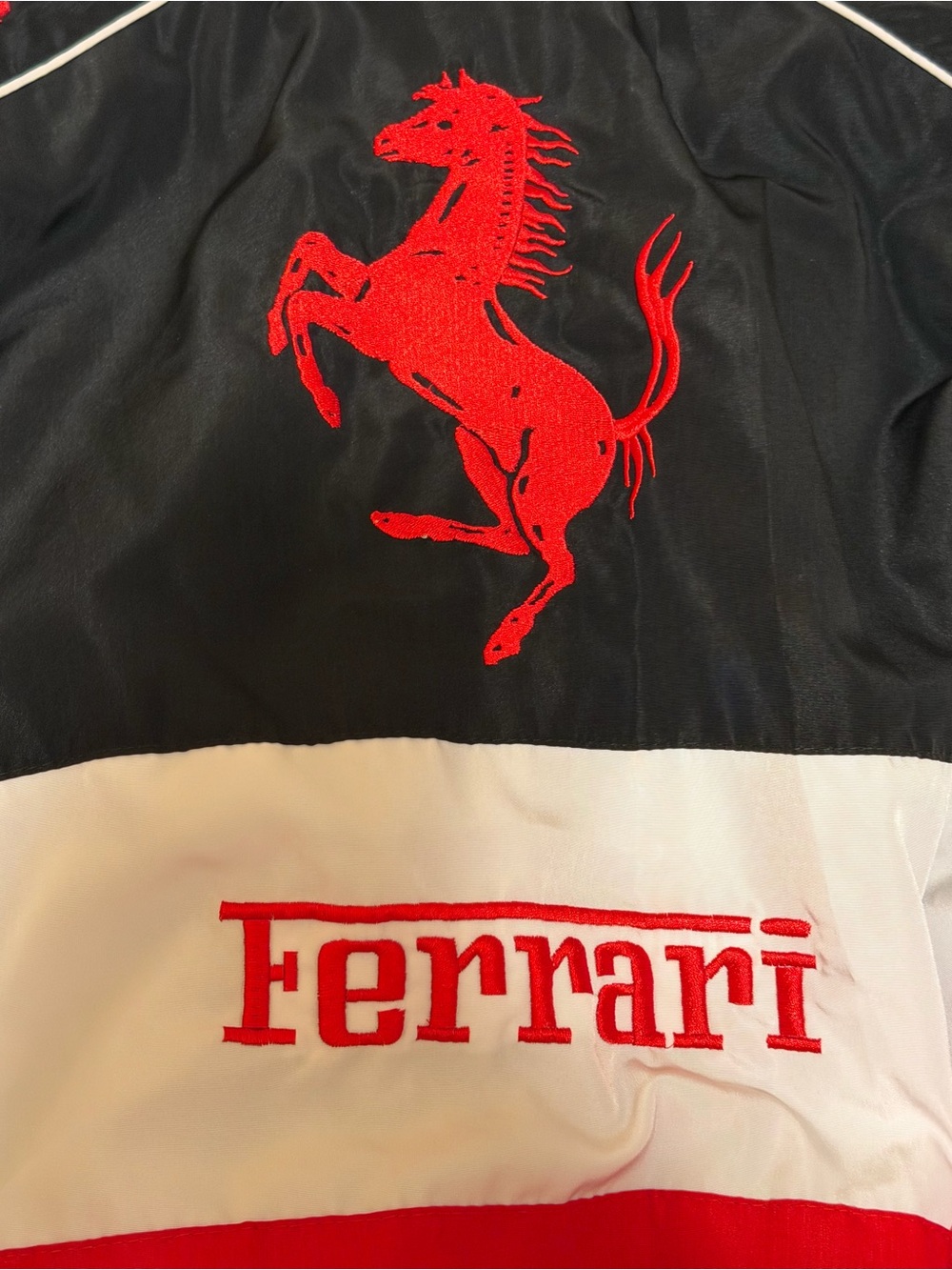 Ferrari Color Block Racing Jacket in Red & Black - Picture 13 of 13